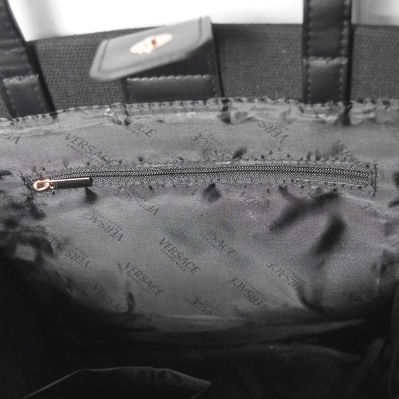 VERSACE Tote Bag Limited Edition NEW Black Gold - Picture 11 of 12